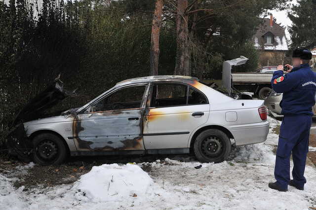 Kiégett egy Honda Szombathelyen 
