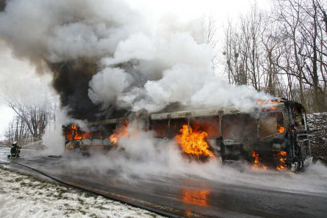 kigyulladt egy busz 