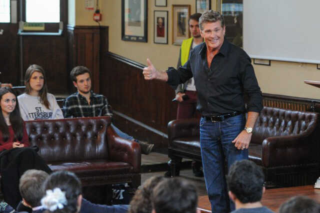 David Hasselhoff a Cambridge Union-ban