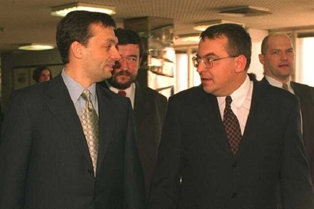 Orbán és Simicska az első Orbán-kormány idején