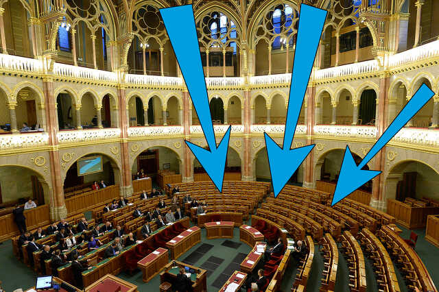 Az Országgyűlés plenáris ülése, a Fidesz-KDNP sehol