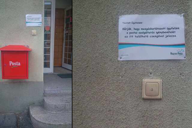 Akadálymentesítés a 2-es postánál