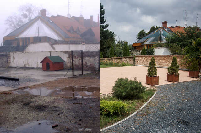 Régen és most - kilátás a teraszról