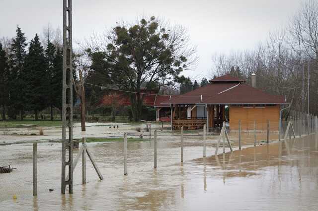 A Rába tetőzése Körmend környékén 2014.02.18-án