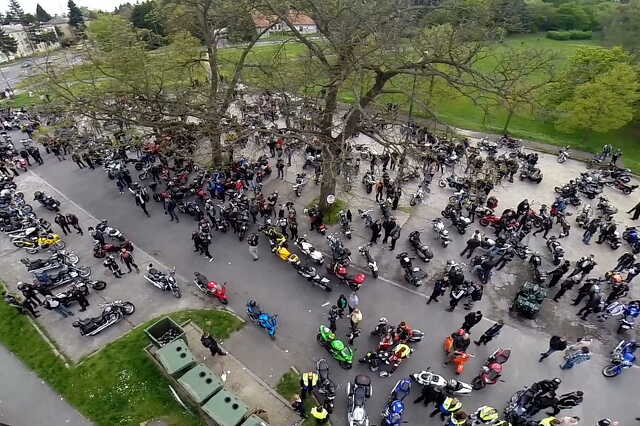 VI. Szezonnyitó Motoros Felvonulás Szombathelyen - a levegőből