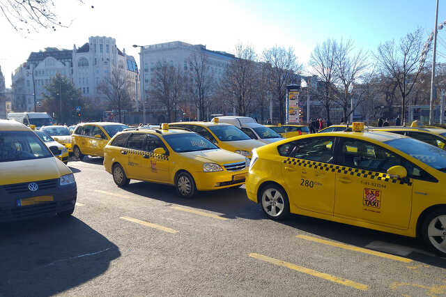 Taxis tüntetés Budapesten
