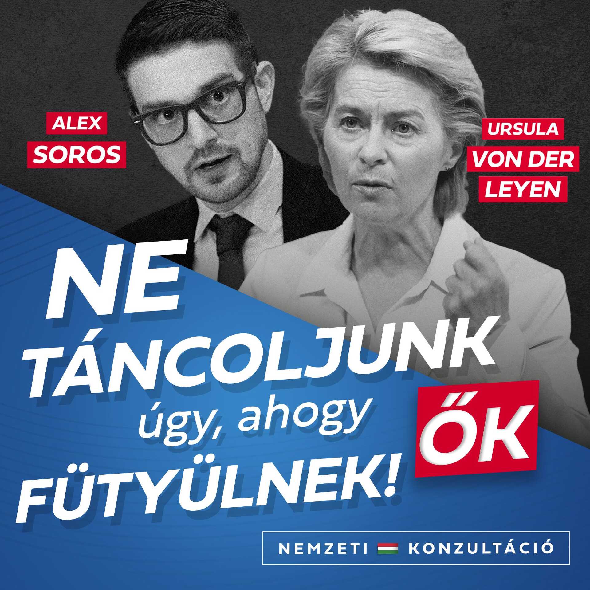 Alex Soros és Ursula von der Leyen a kormány új plakátján