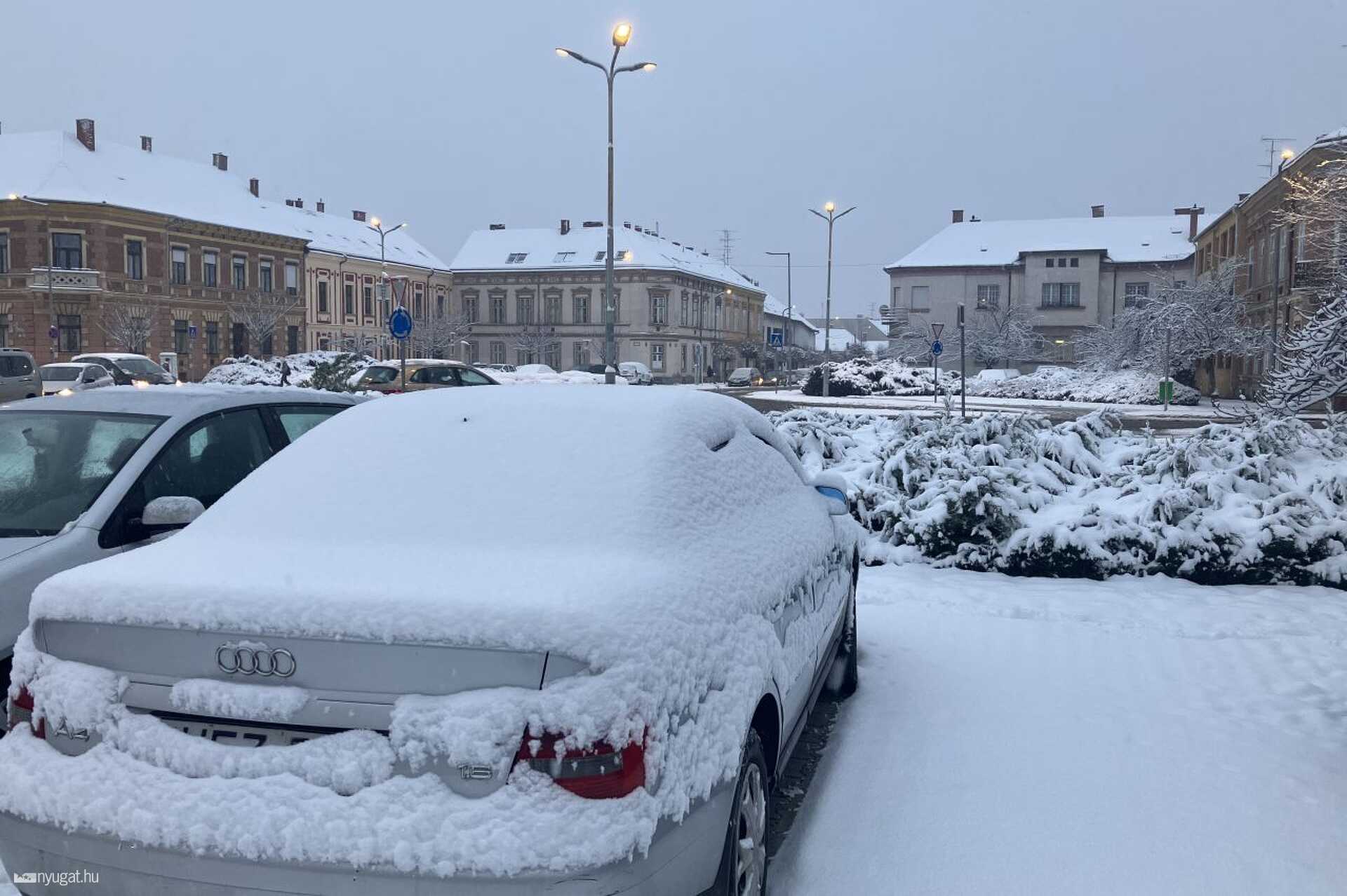 Hó, havazás Sombathelyen