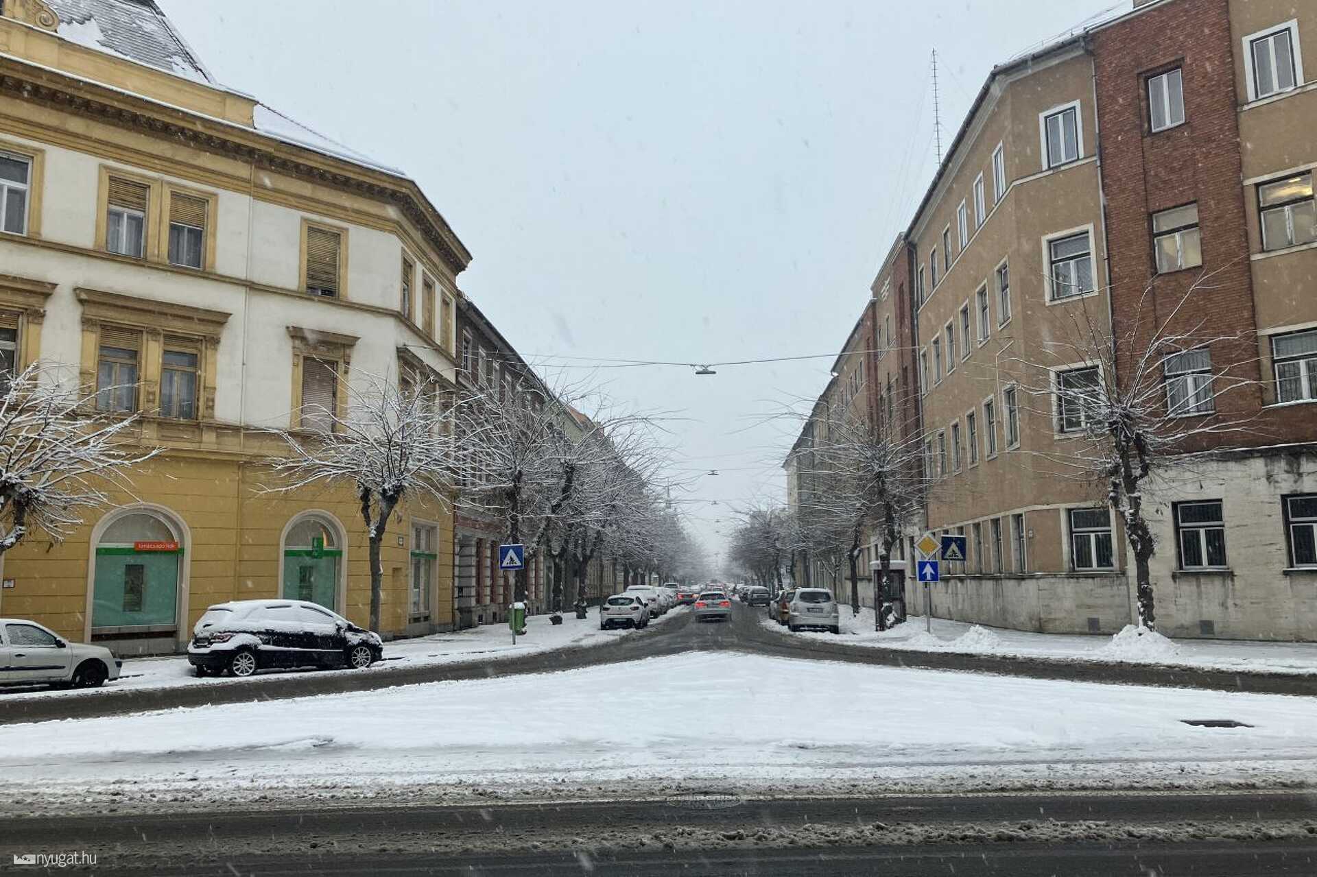 Hó, havazás Sombathelyen