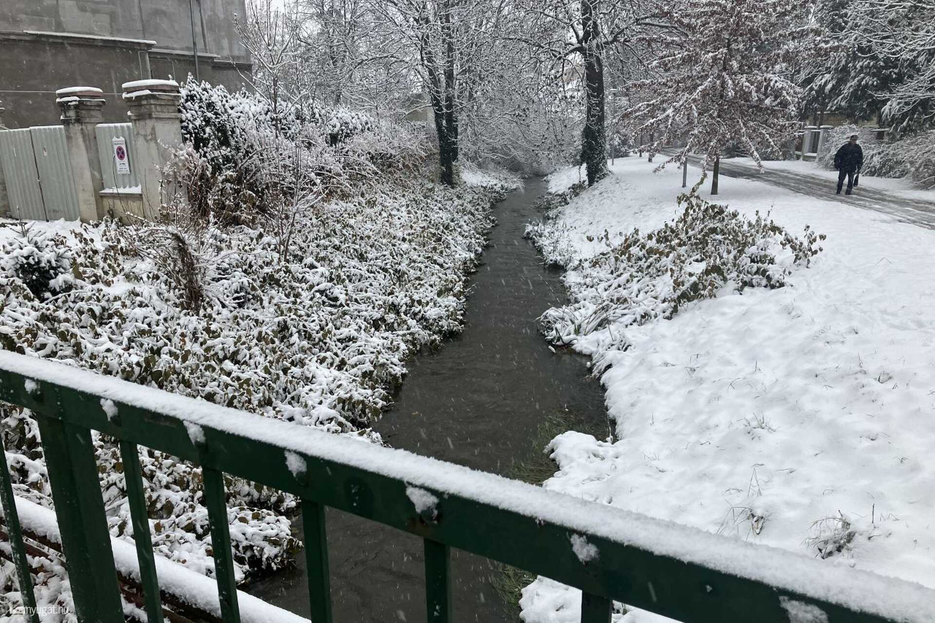 Hó, havazás Sombathelyen 