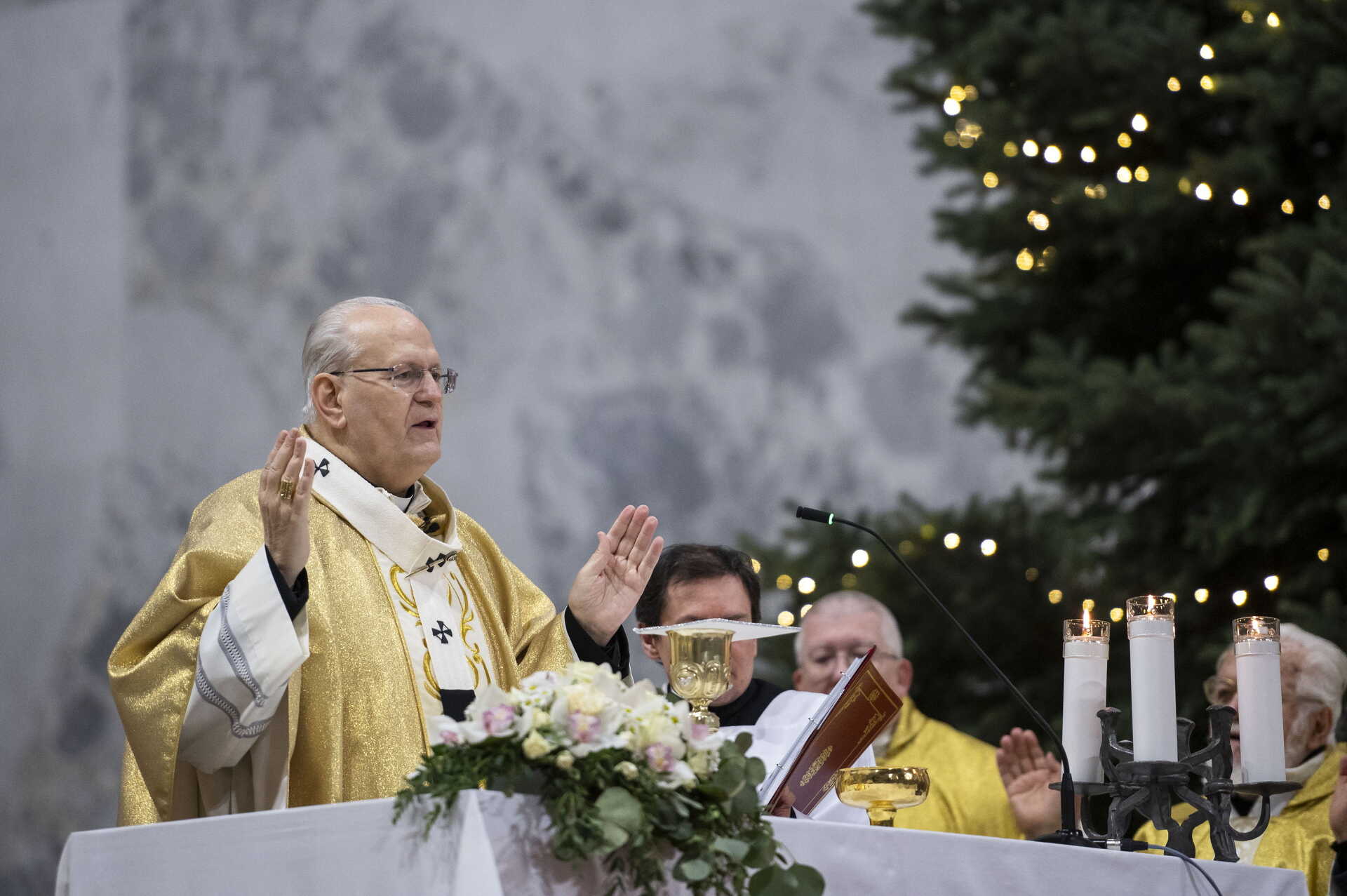 Erdő Péter bíboros, esztergom-budapesti érsek újévi szentmisét celebrál