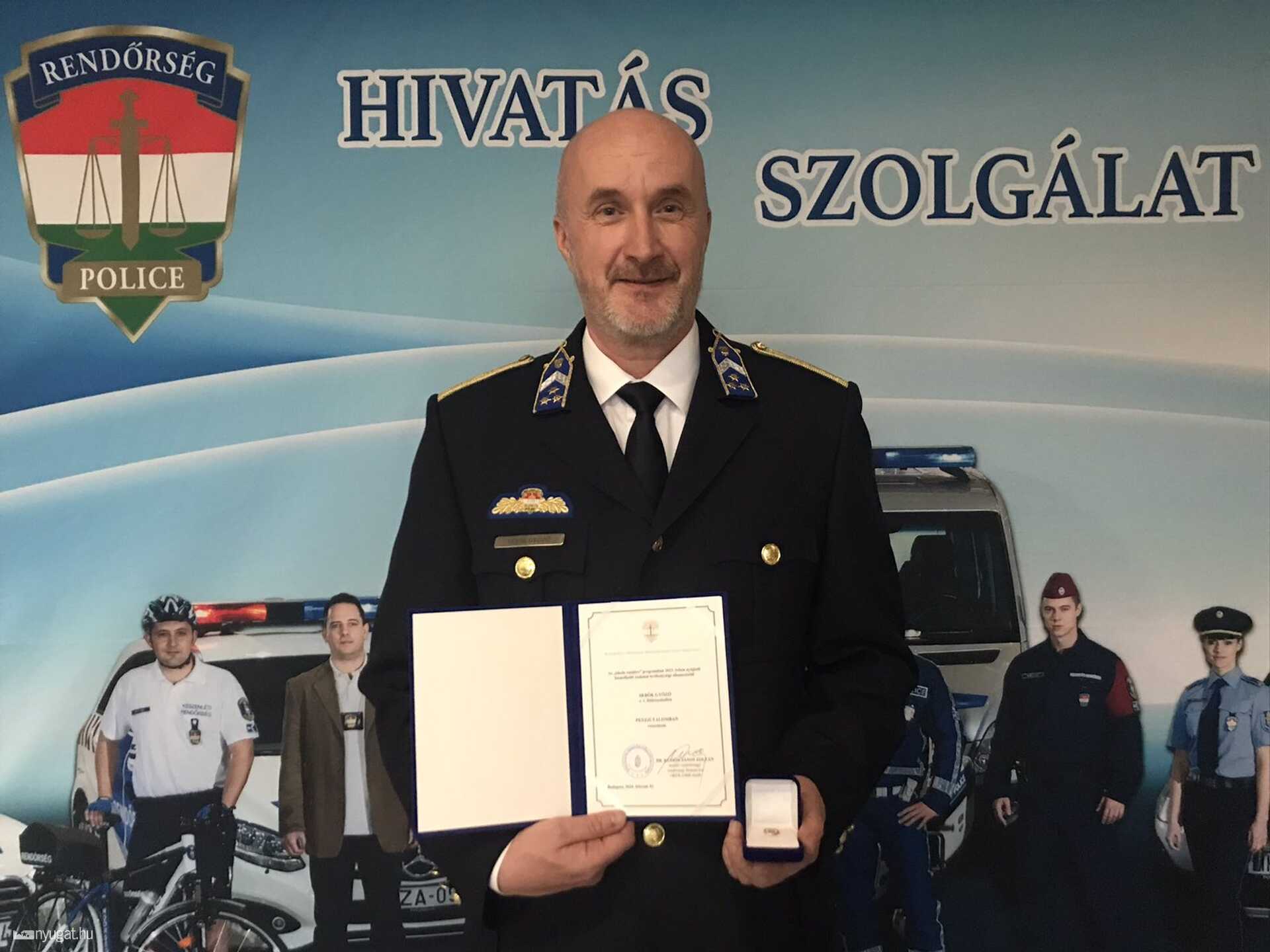 Sebők Győző, az év vasi iskolarendőre