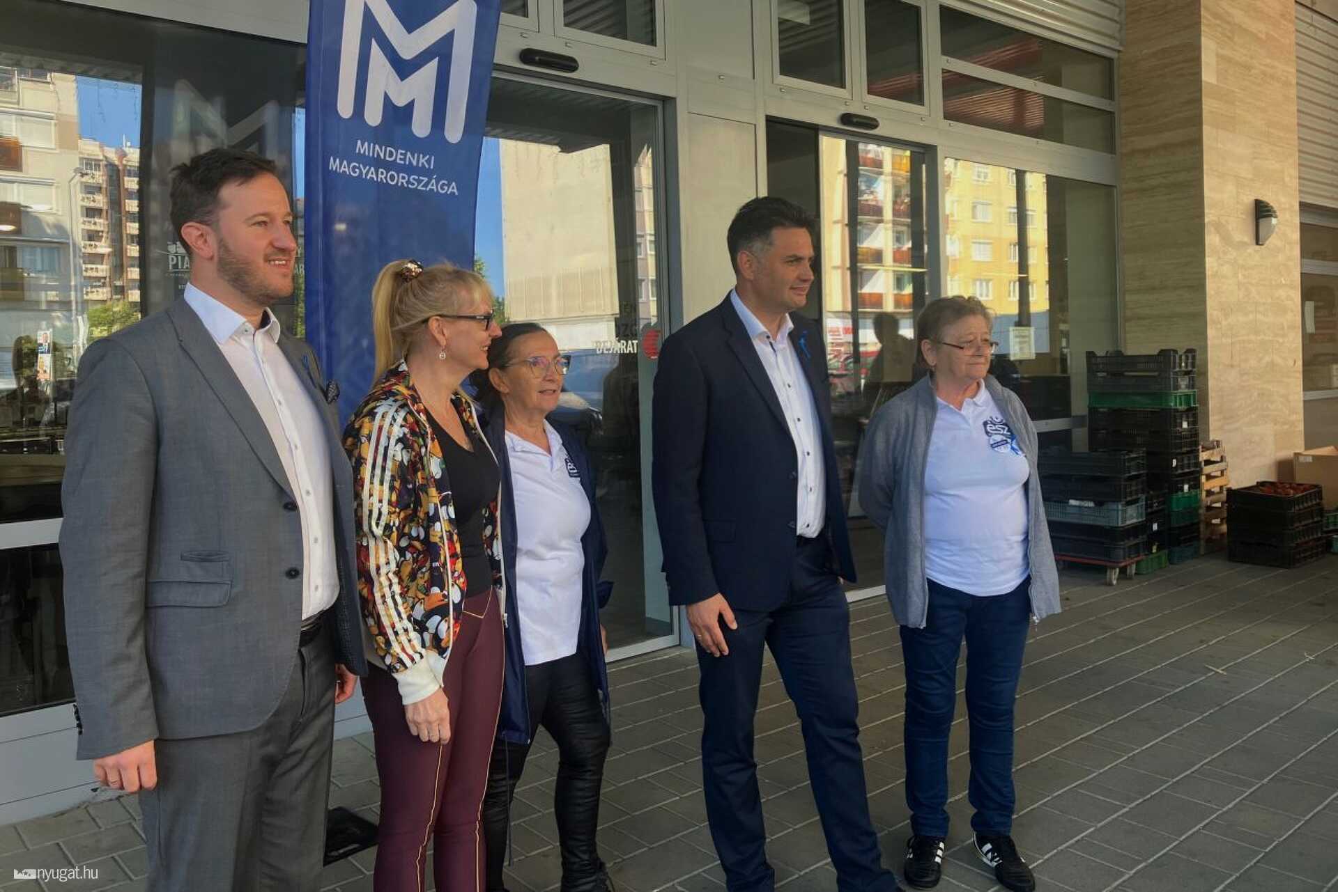 Márki-Zay Péter a szombathelyi piacon