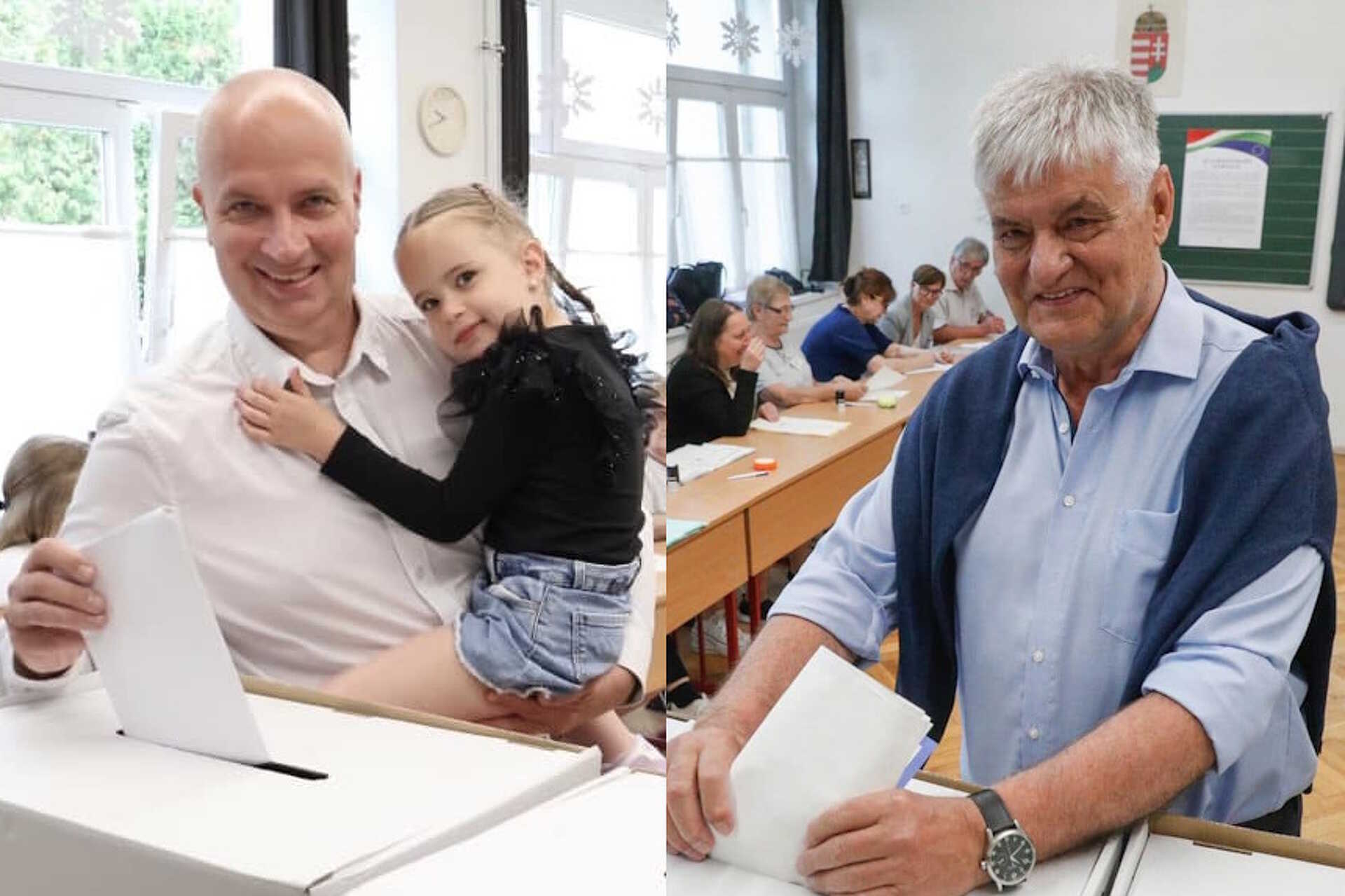 Szabó Barna és Patonay Imre a választás napján