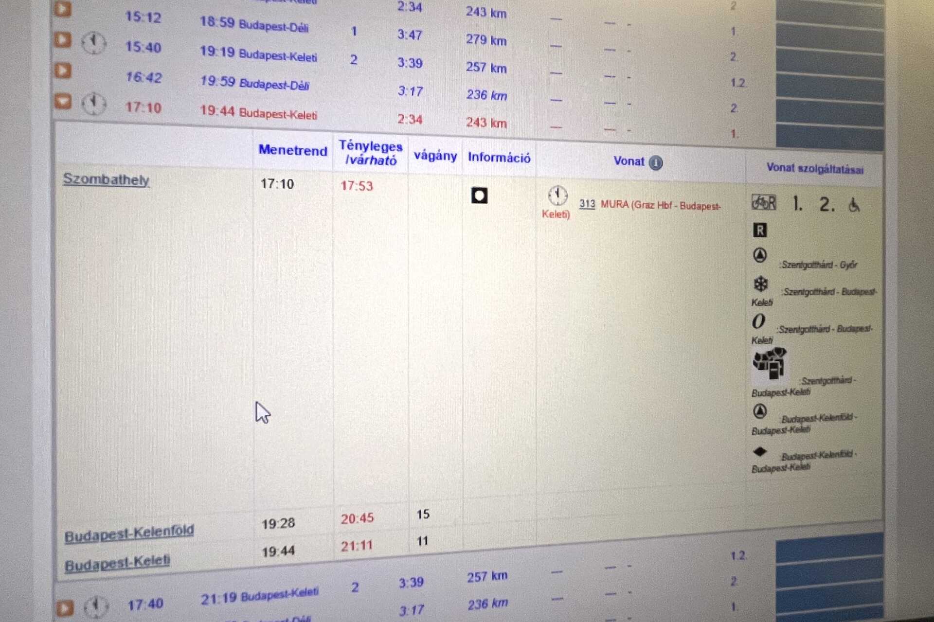 A menetrendben már nem is próbálkoztak
