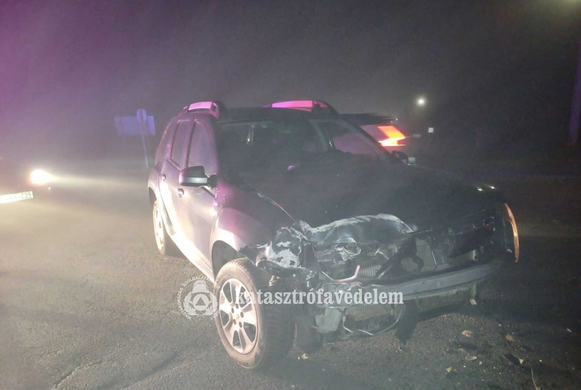 Két autó ütközött a 84-es főúton Borgátánál
