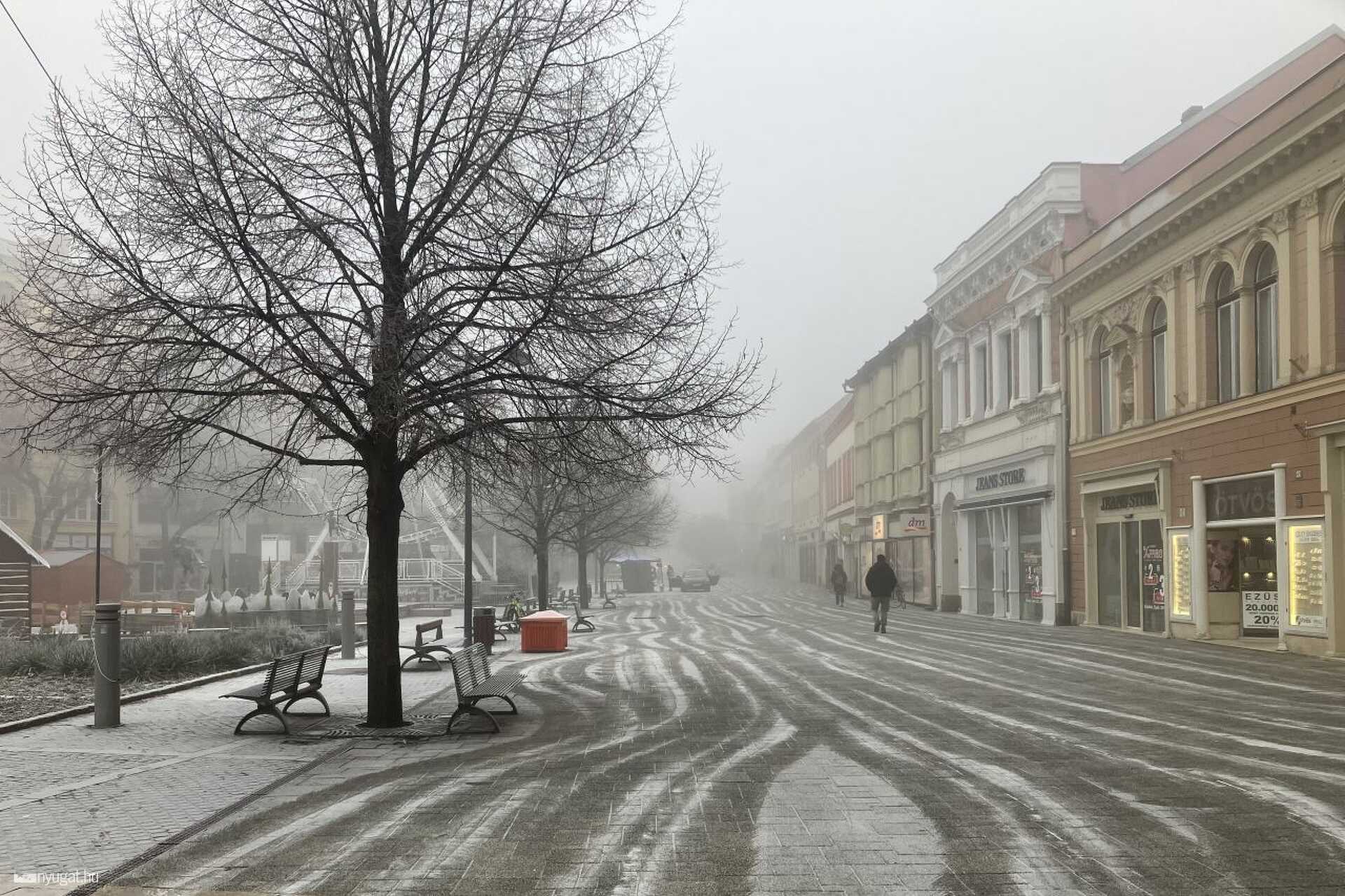 Fagyos szilveszter reggel Szombathelyen 