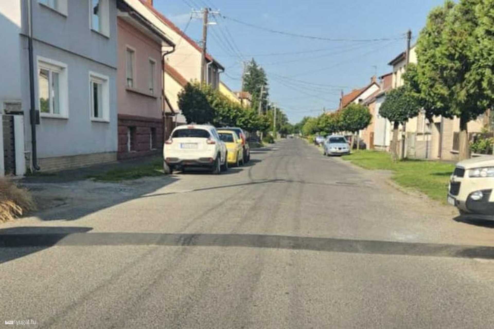 A kiépített fekvőrendőr 