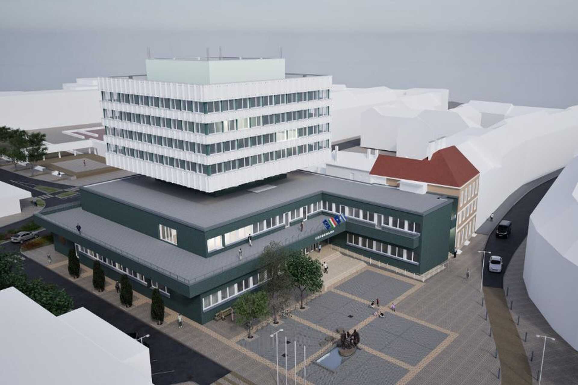 A felújított szombathelyi városháza látványterve