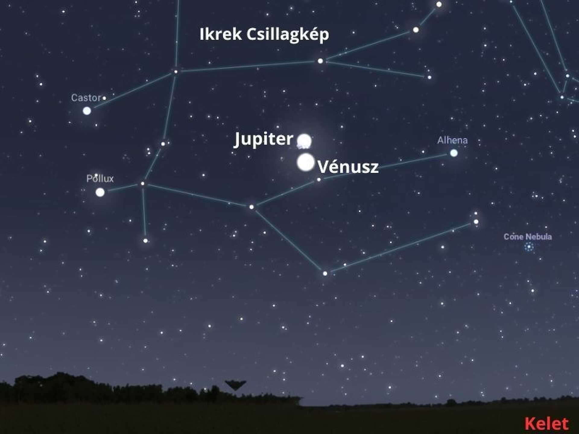 Vénusz és a Jupiter együttállása