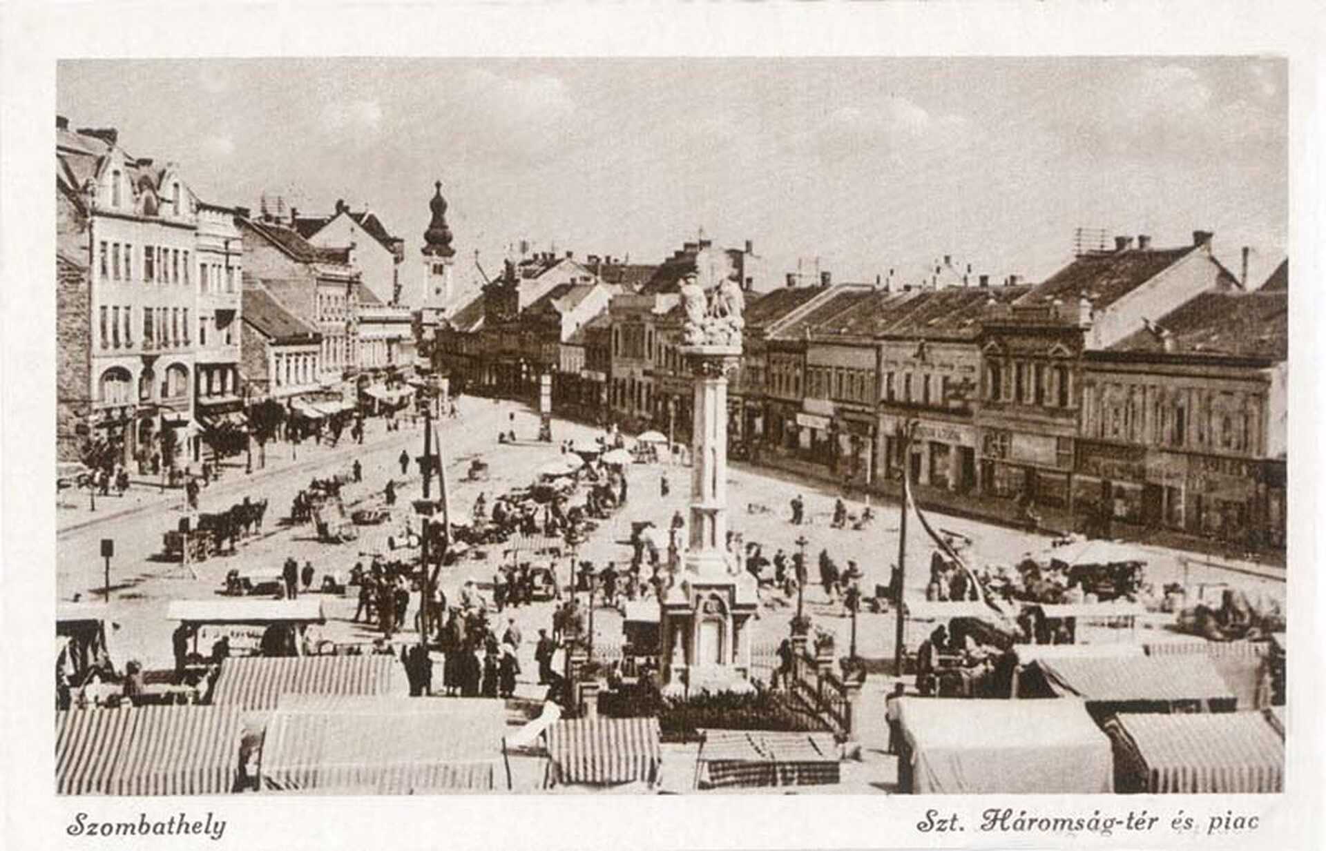 Vásár a szombathelyi főtéren a 20. század elején 