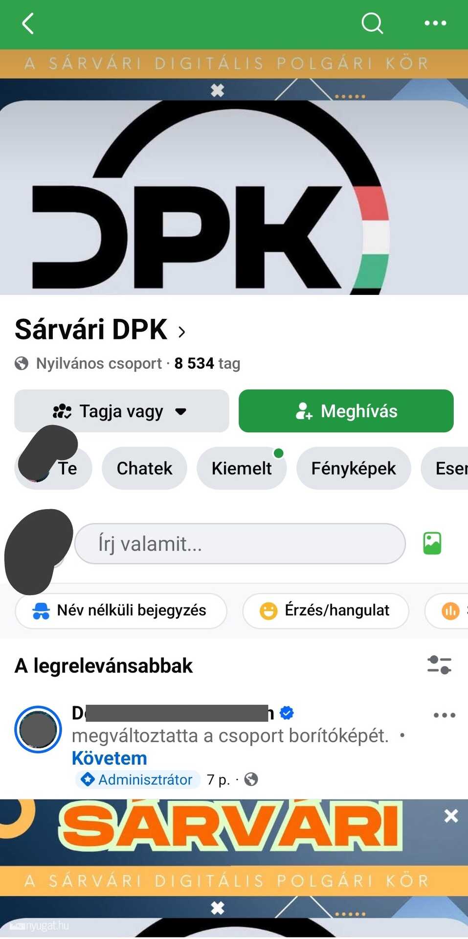 Álláskereső Facebook-csoportból lett politikai gyűjtőhely Sárváron