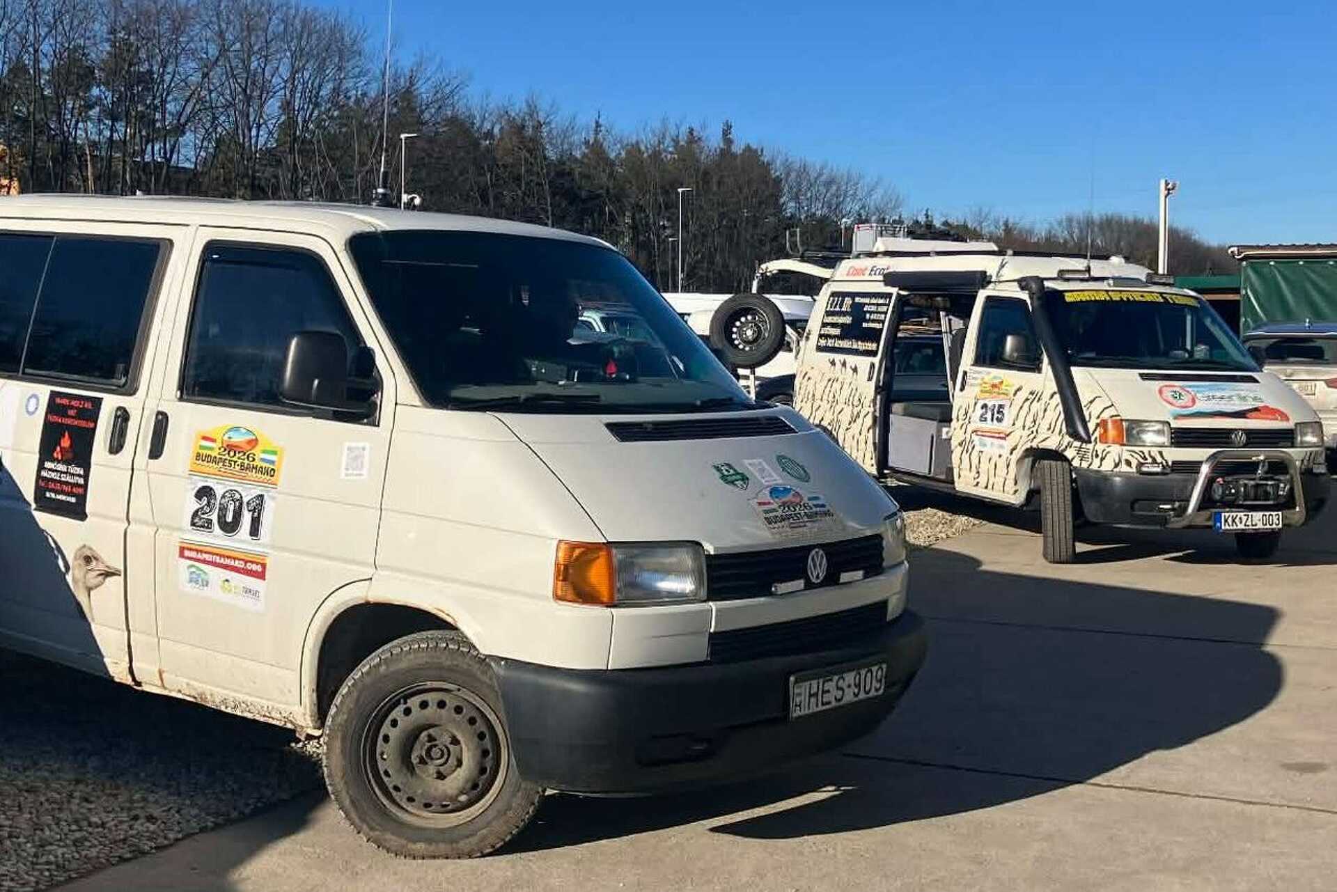 Transporter a Budapest - Bamako rallyn