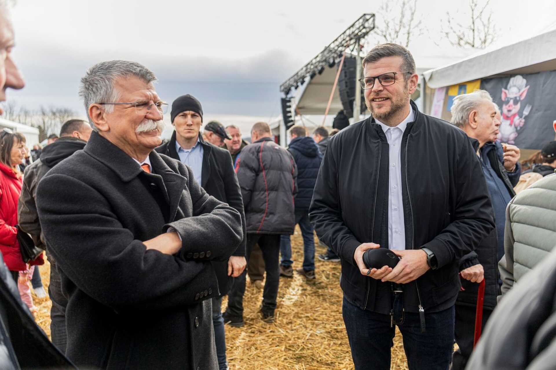 Vámos Zoltán és Kövér László Győrváron