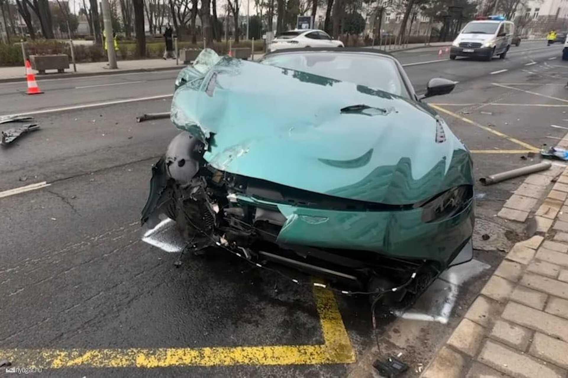 Helyszíni fotó a balesetről