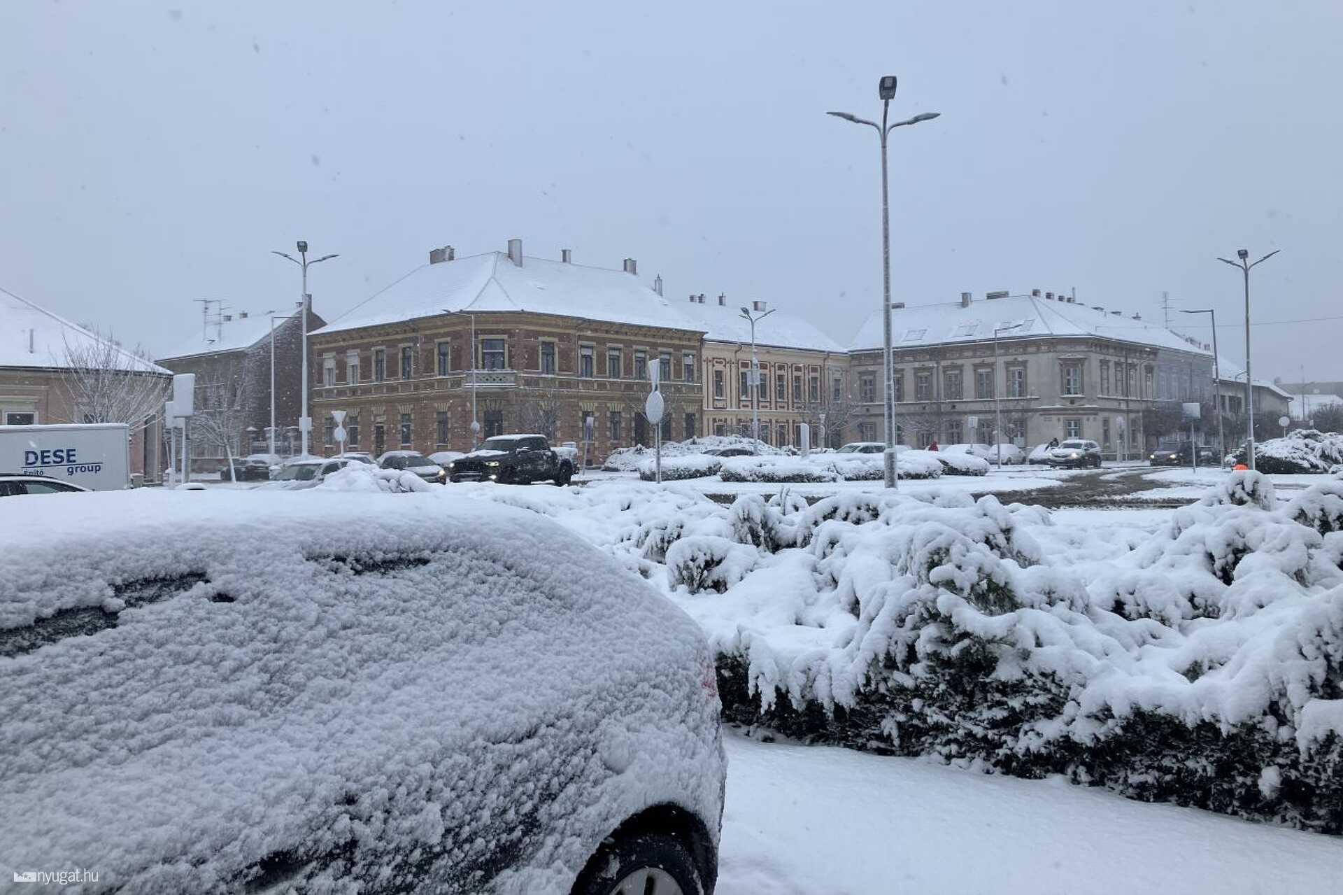 Februári havazás Szombathelyen