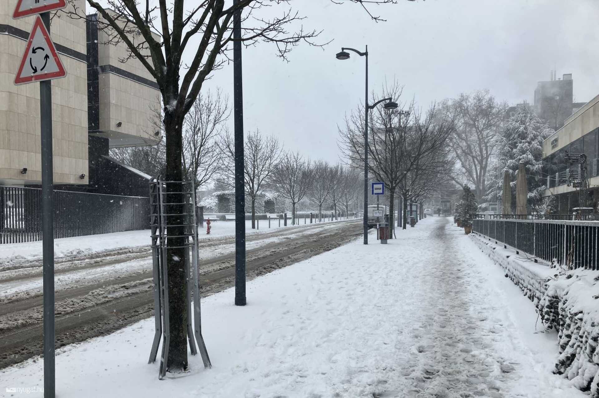 Februári havazás Szombathelyen