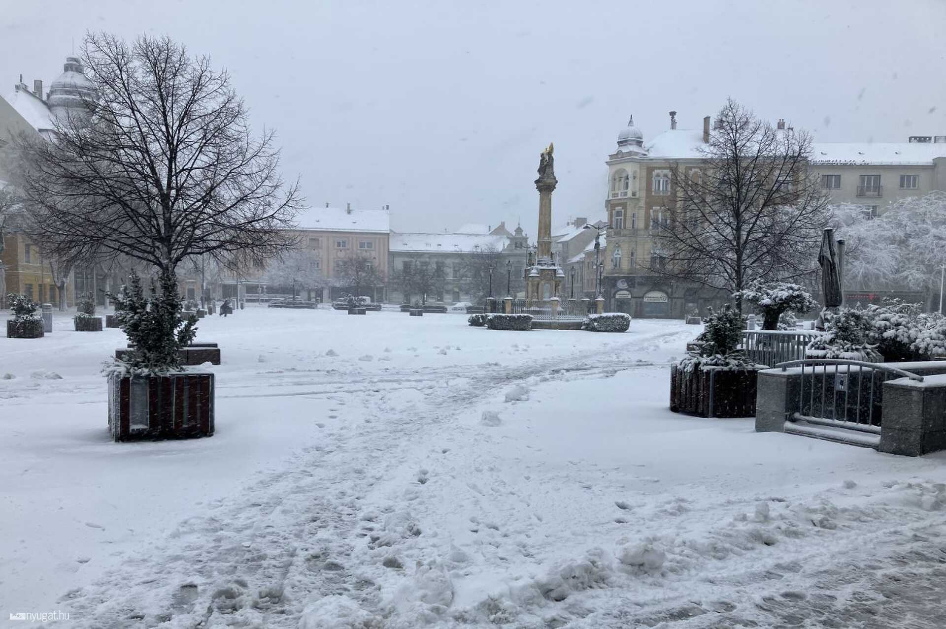 Februári havazás Szombathelyen