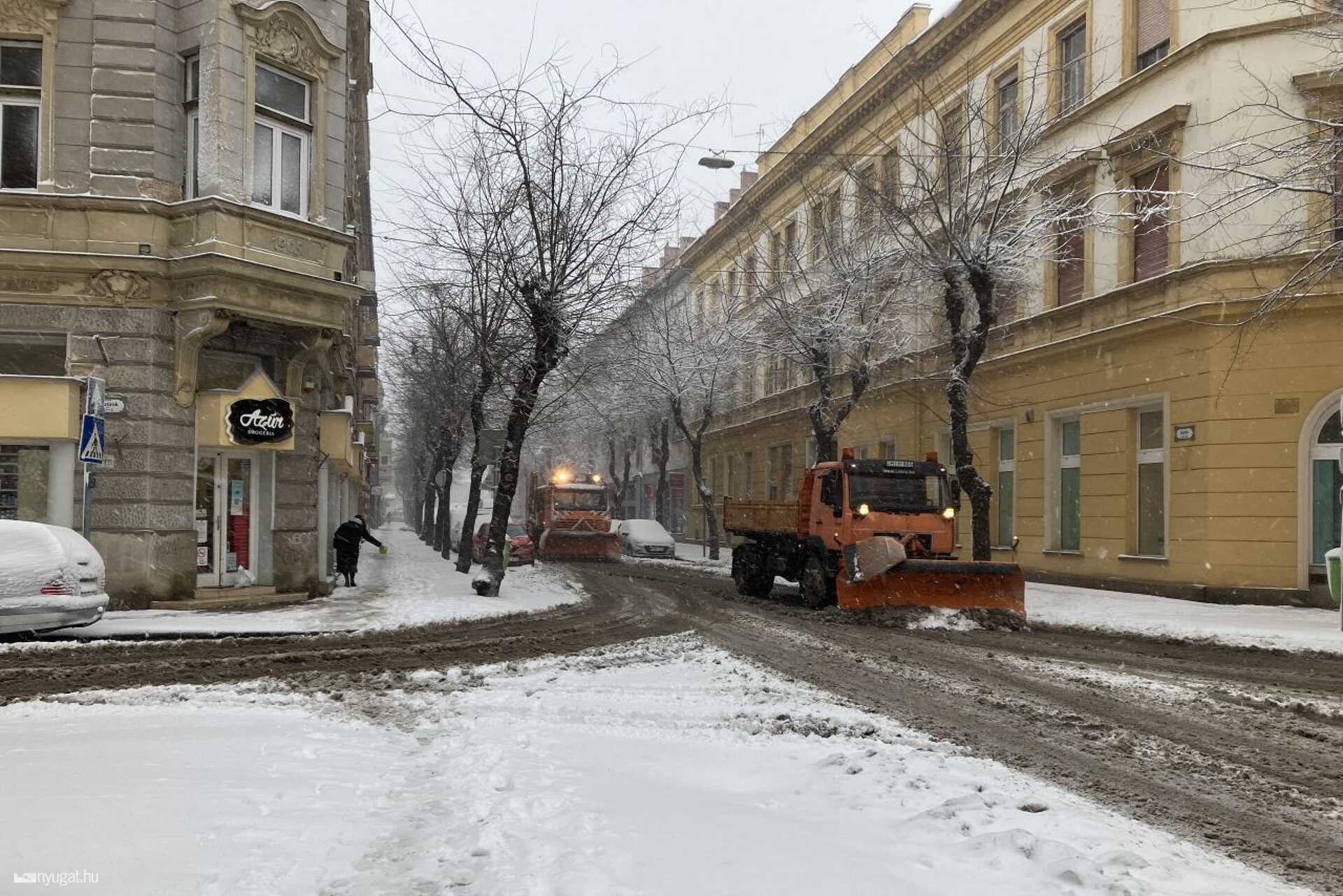 Februári havazás Szombathelyen