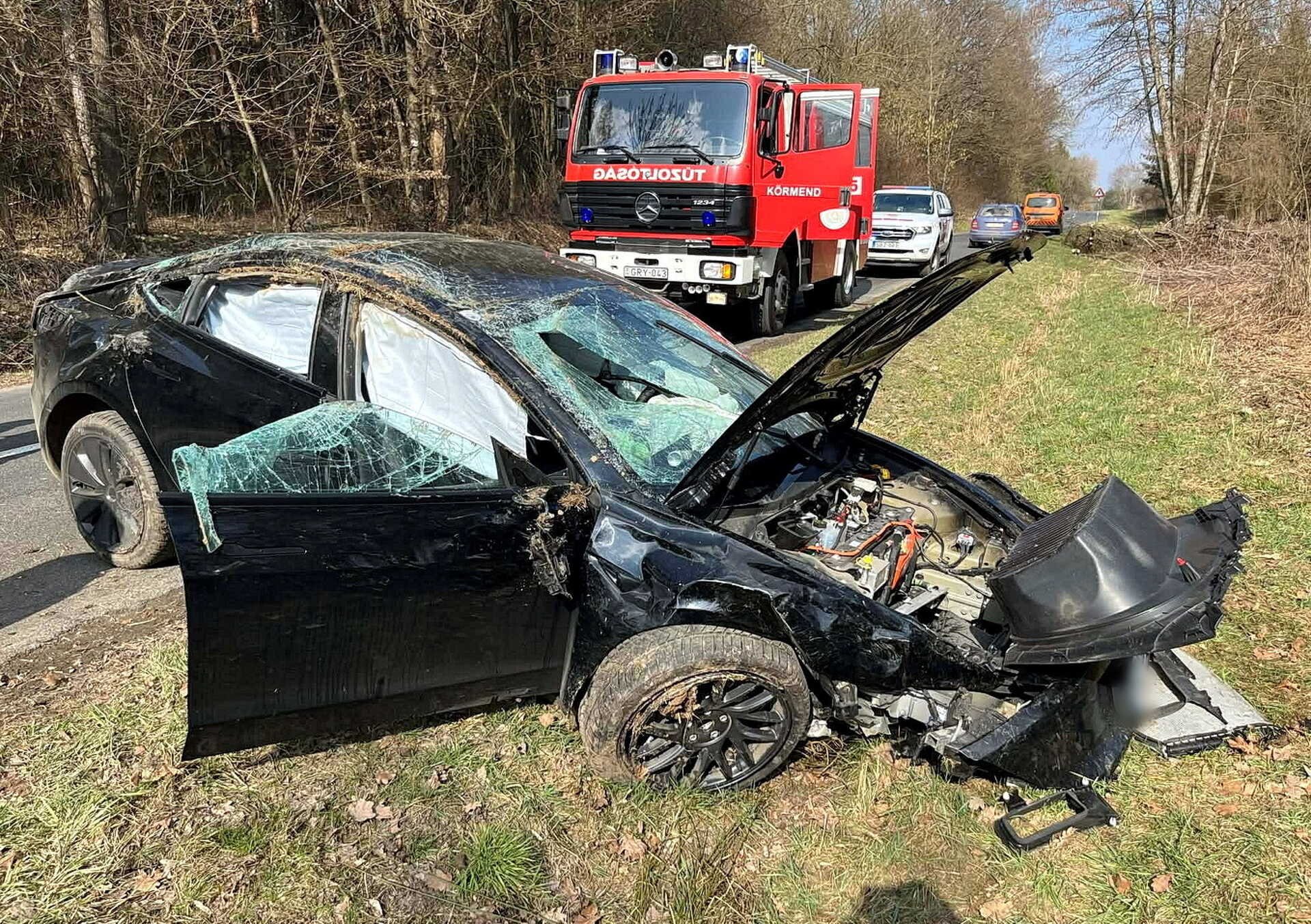 Baleset a 7453-as úton, Csörötnek közelében