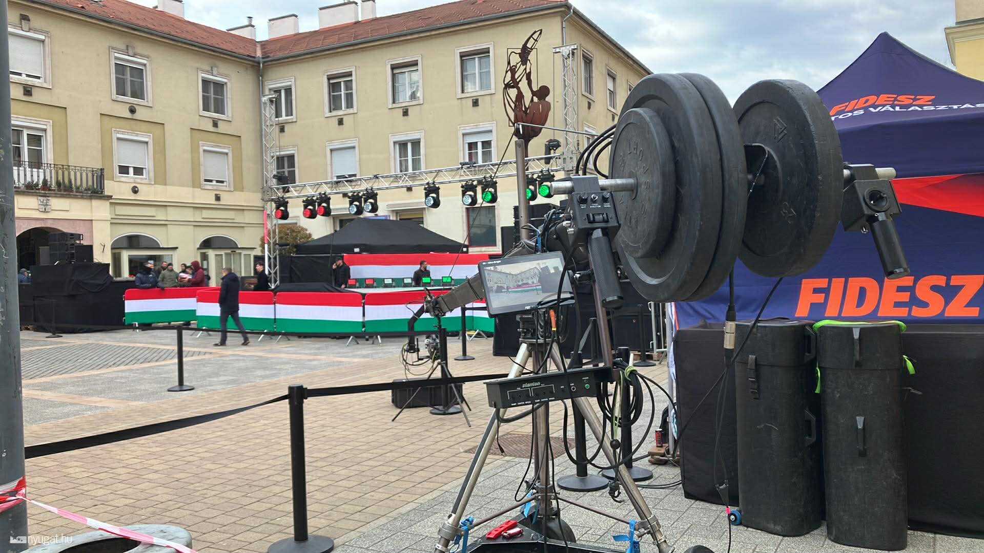 Savaria tér Orbán Viktor rendezvénye alatt
