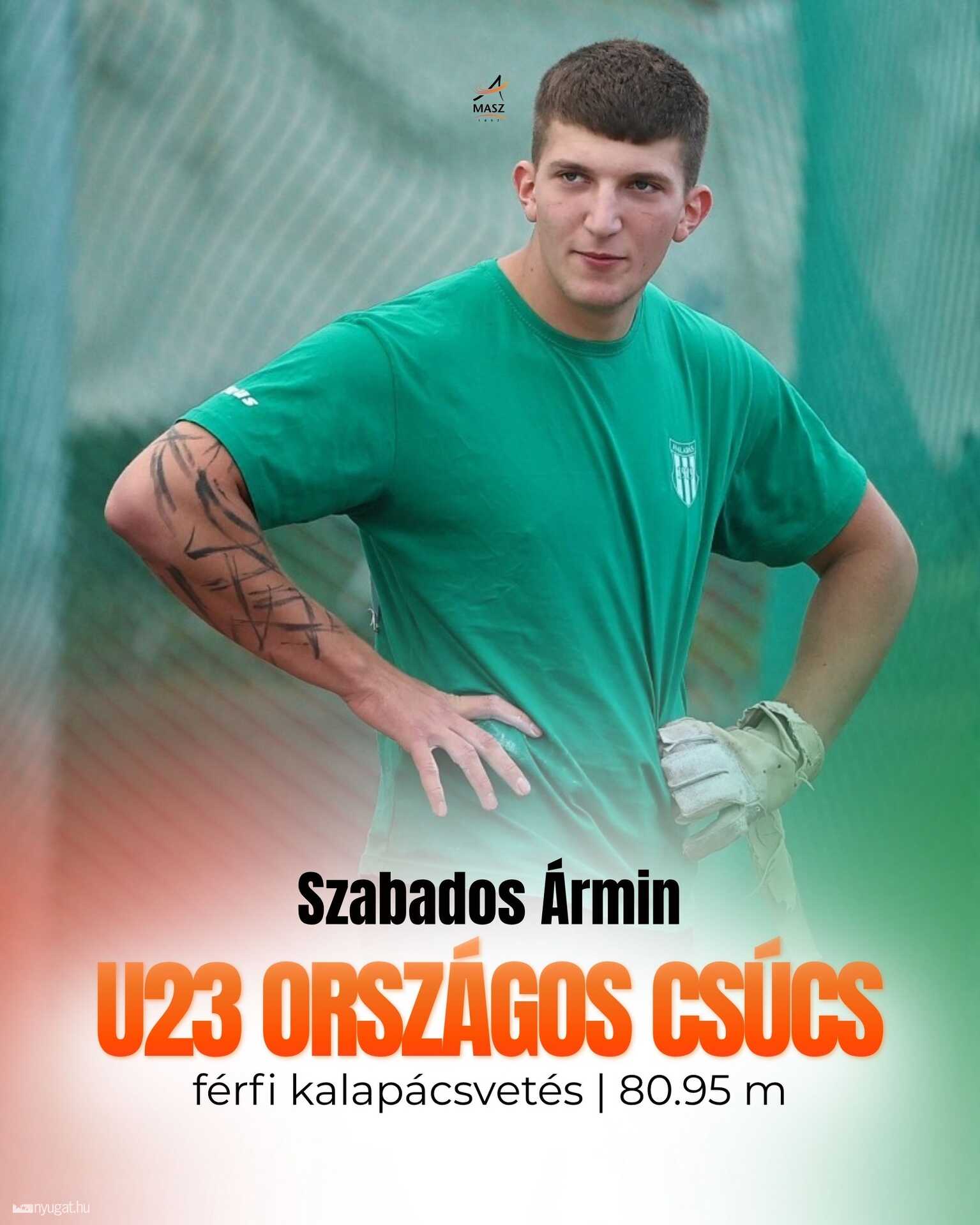 Szabados Ármin óriási egyéni csúcsot dobott