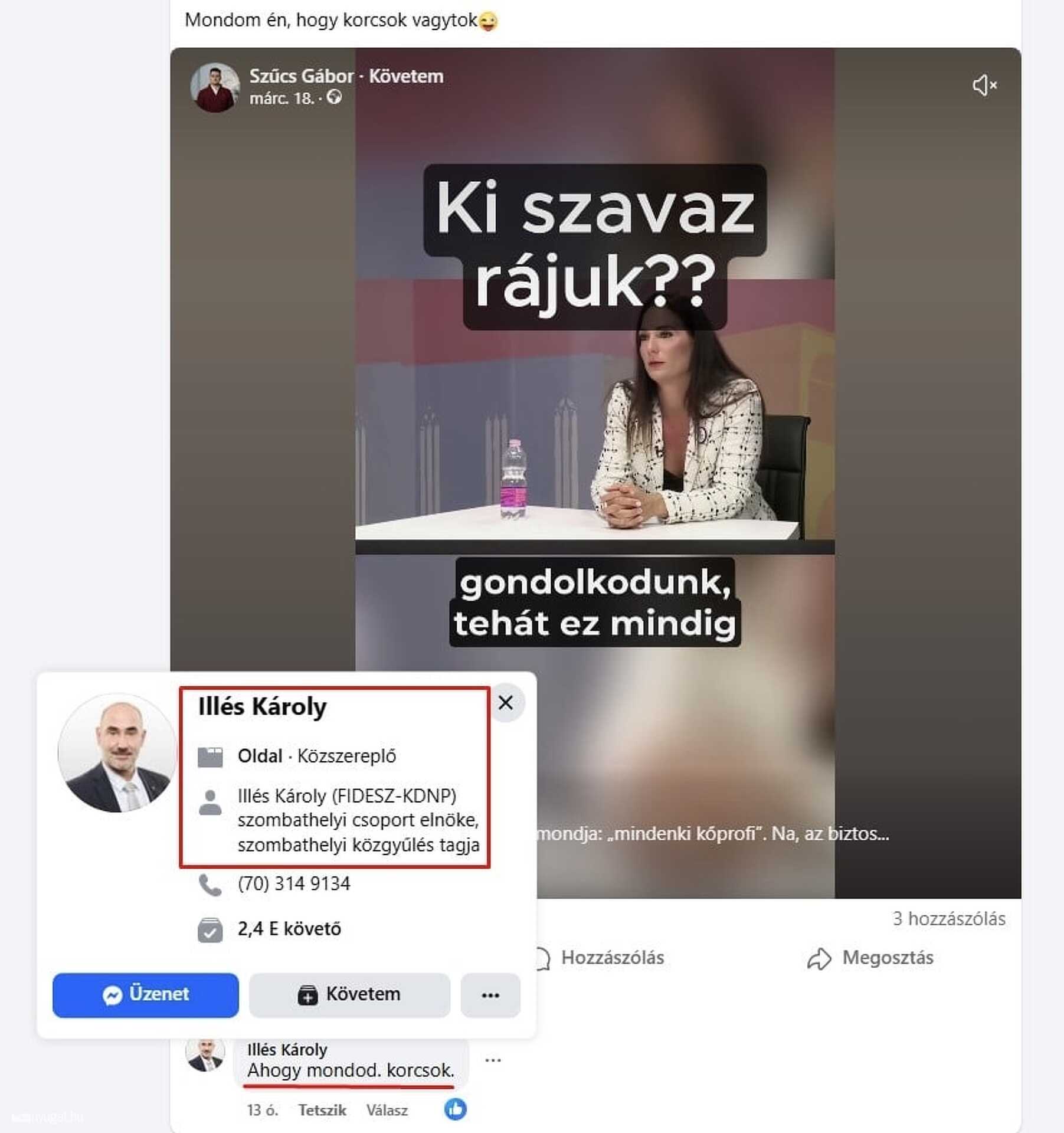 Illés Károly „korcsoknak” nevezte a Tisza-szavazókat?