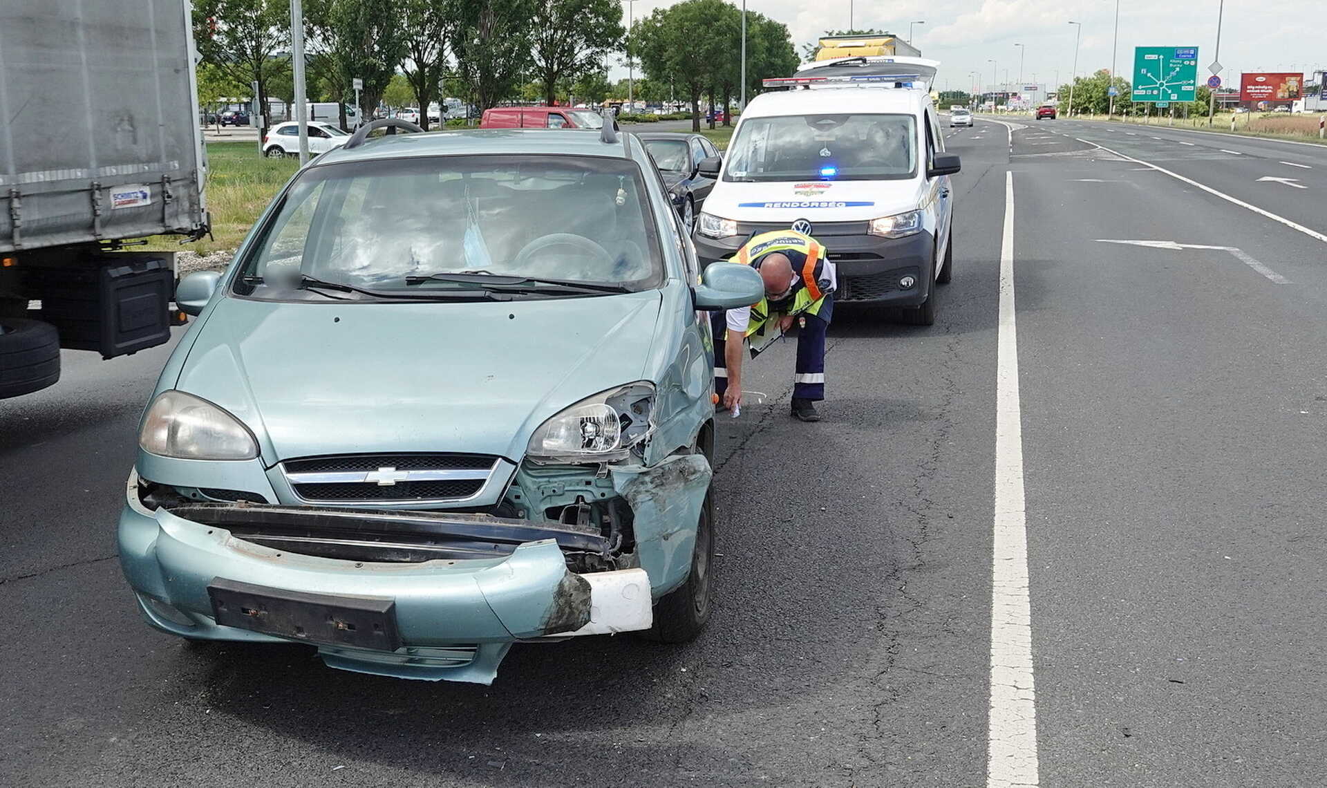 Baleset a 86-oson, Szombathely határában