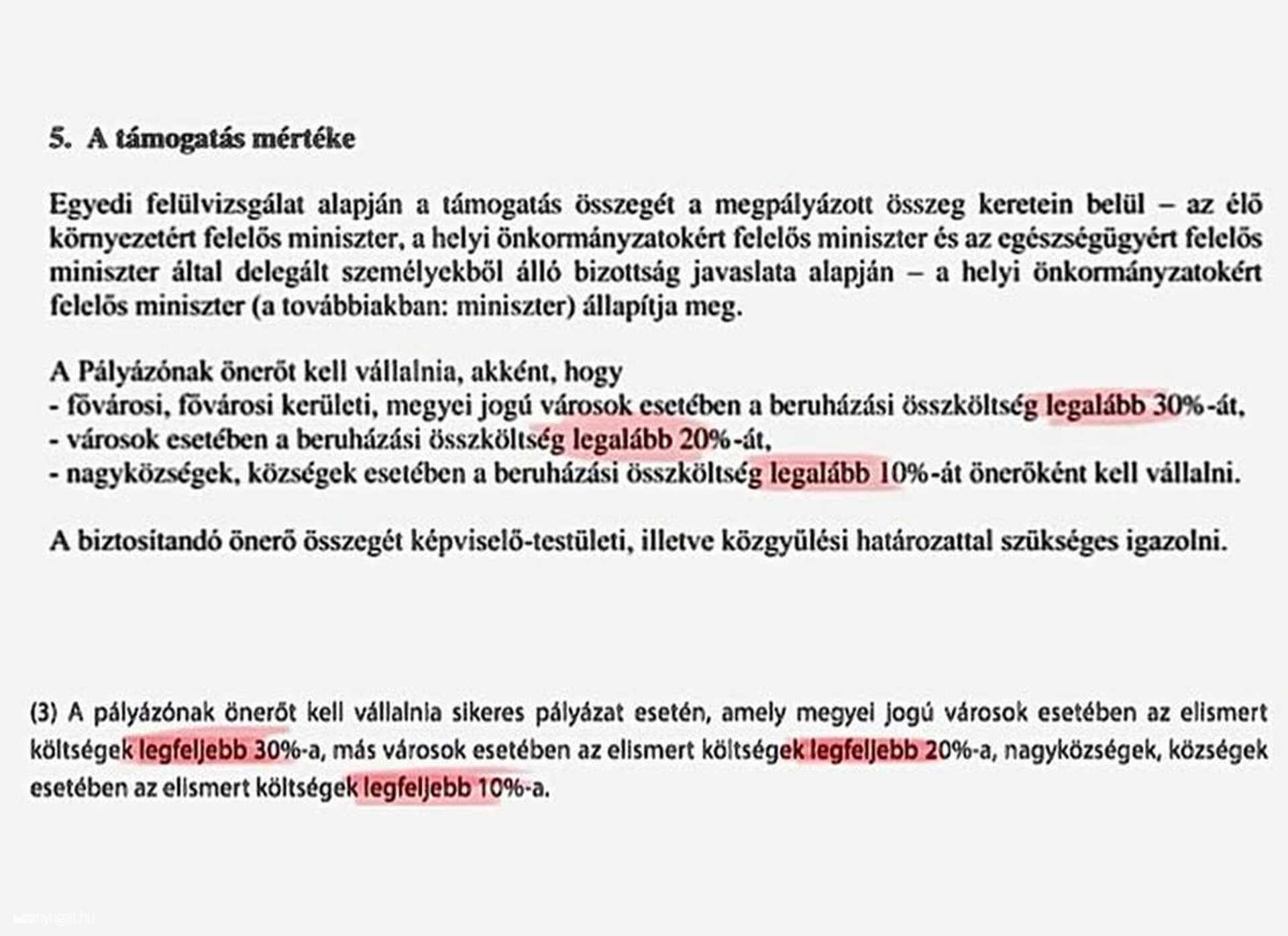 A V. Németh Zsolt áltak megosztott képernyőfotó a pályázati kiírásról