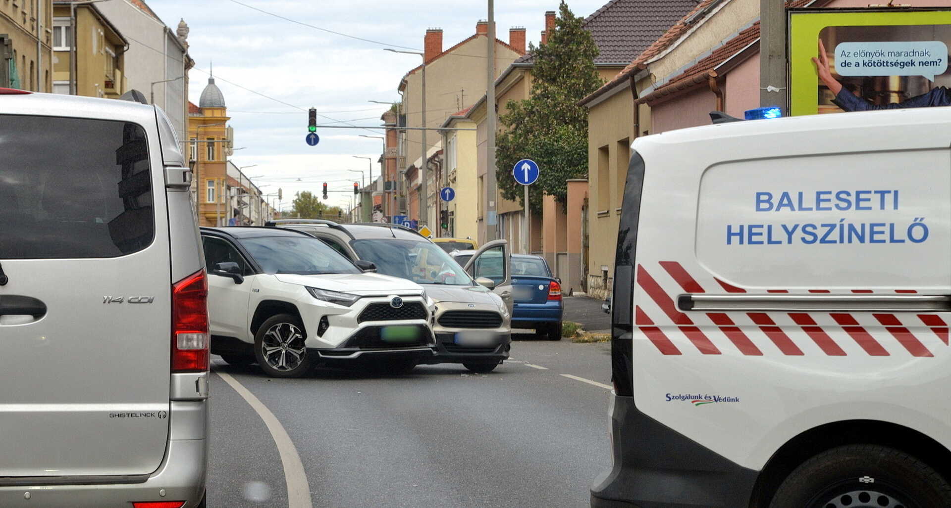 Baleset a Vörösmarty Mihály utcában
