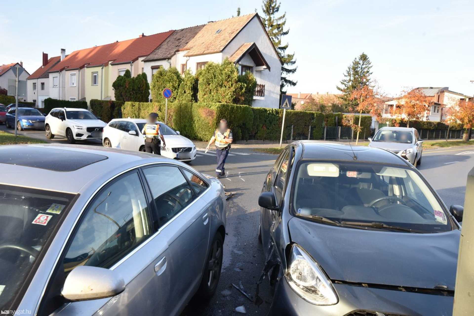 Audi hajtott Nissan elé Szombathelyen