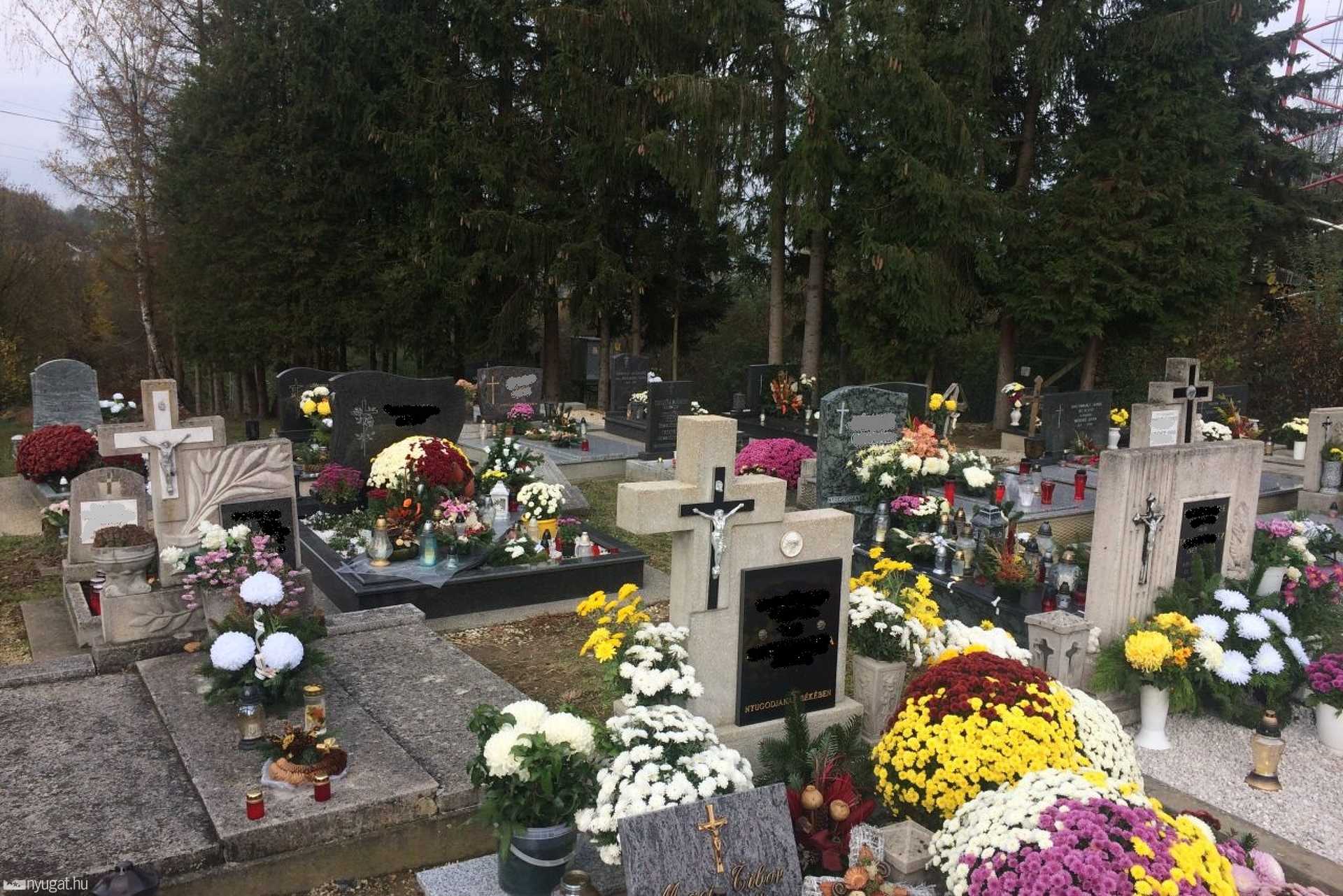 A szentgotthárd-zsidai temető halottak napján