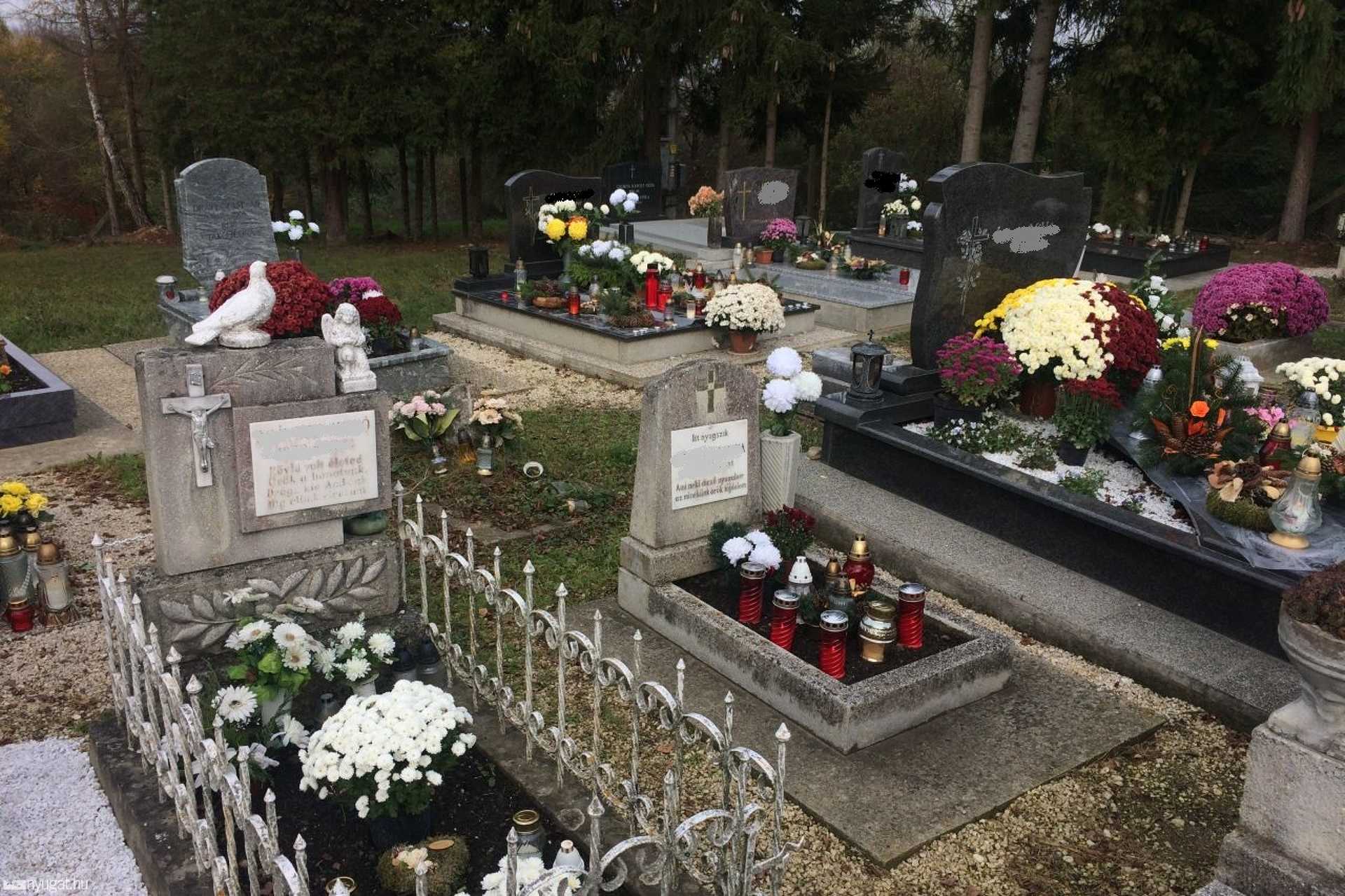A szentgotthárd-zsidai temető halottak napján