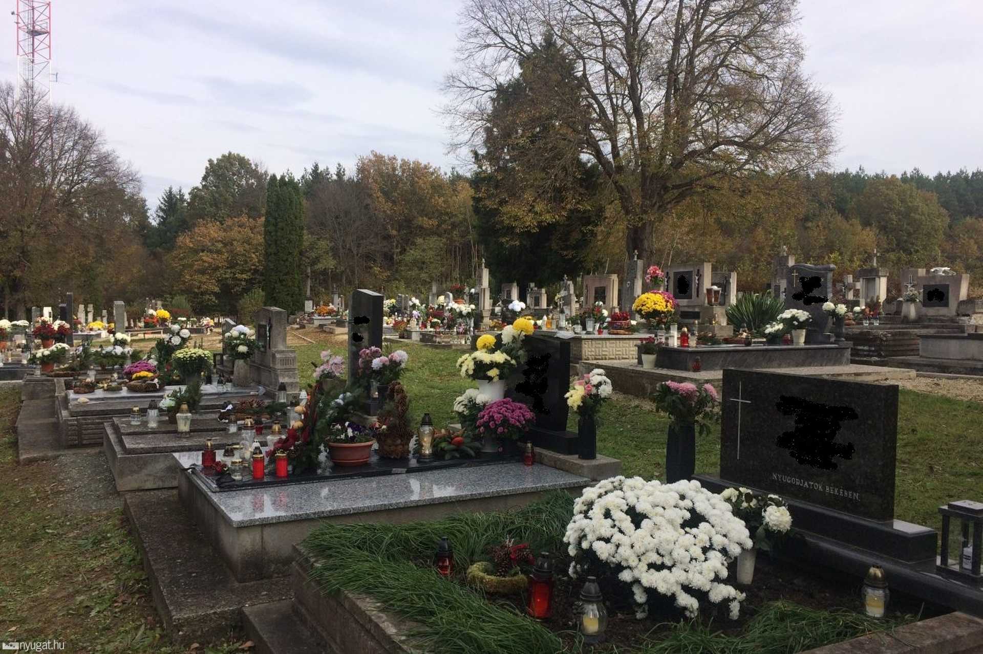 A szentgotthárd-zsidai temető halottak napján