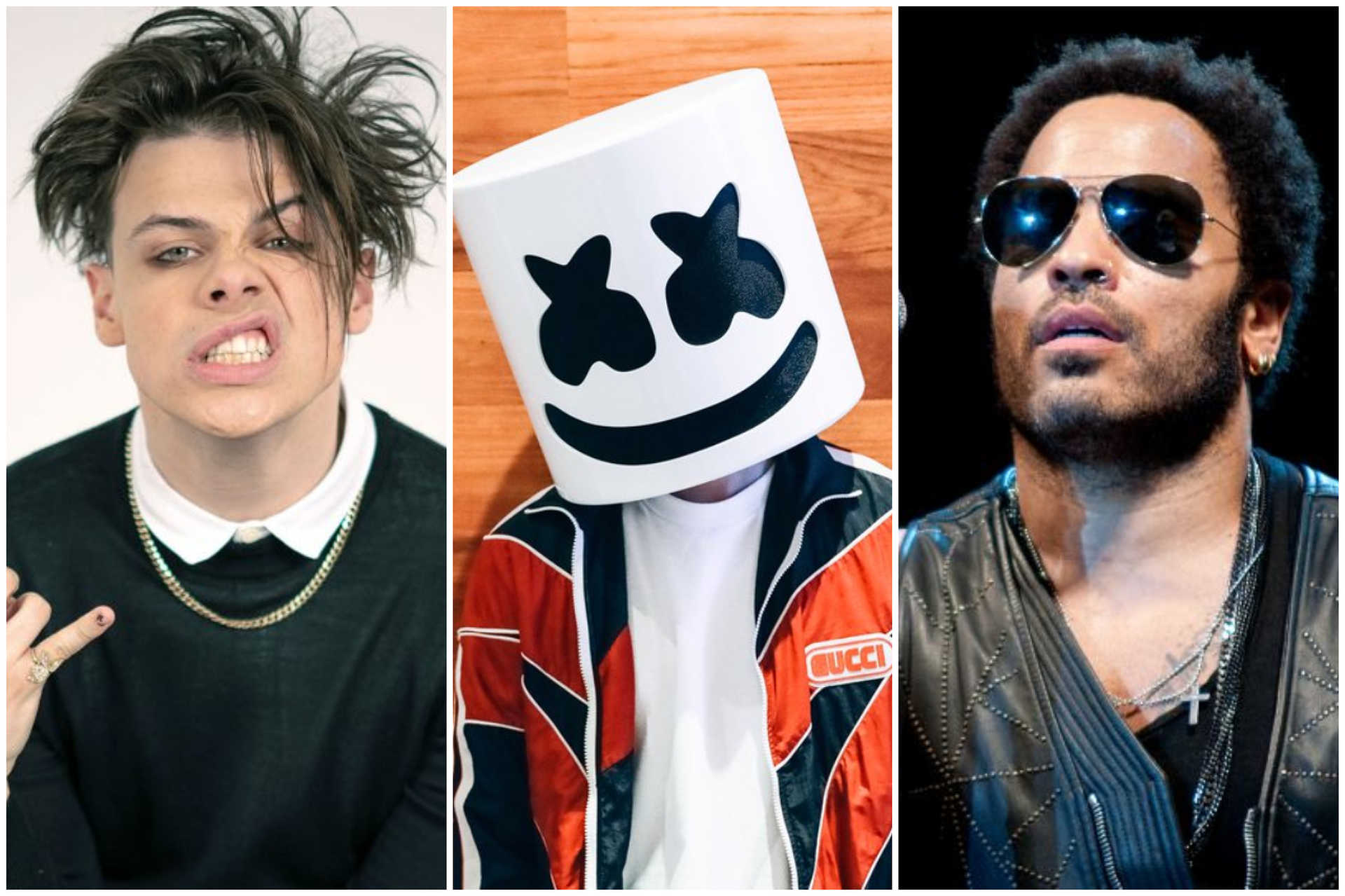 Yungblud, Marshmello, Lenny Kravitz a Volton