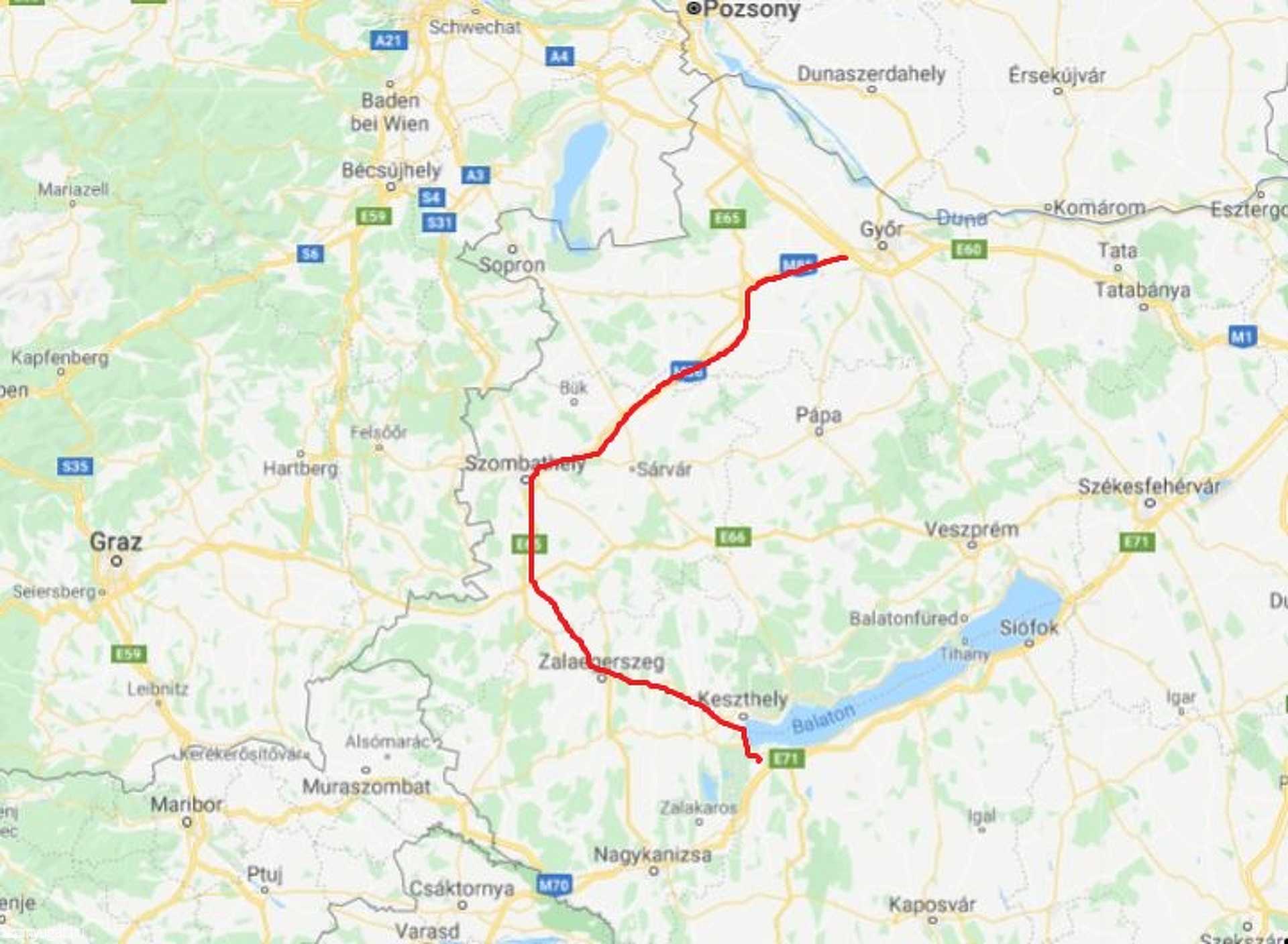 Elvileg ilyen lesz majd a Győr-Balaton gyorsforgalmi félgyűrű