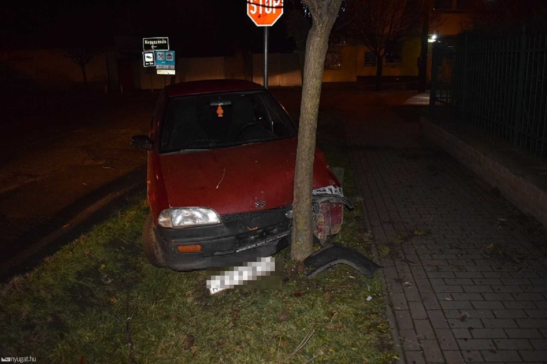 Összetörte az autót, lopott egy kerékpárt