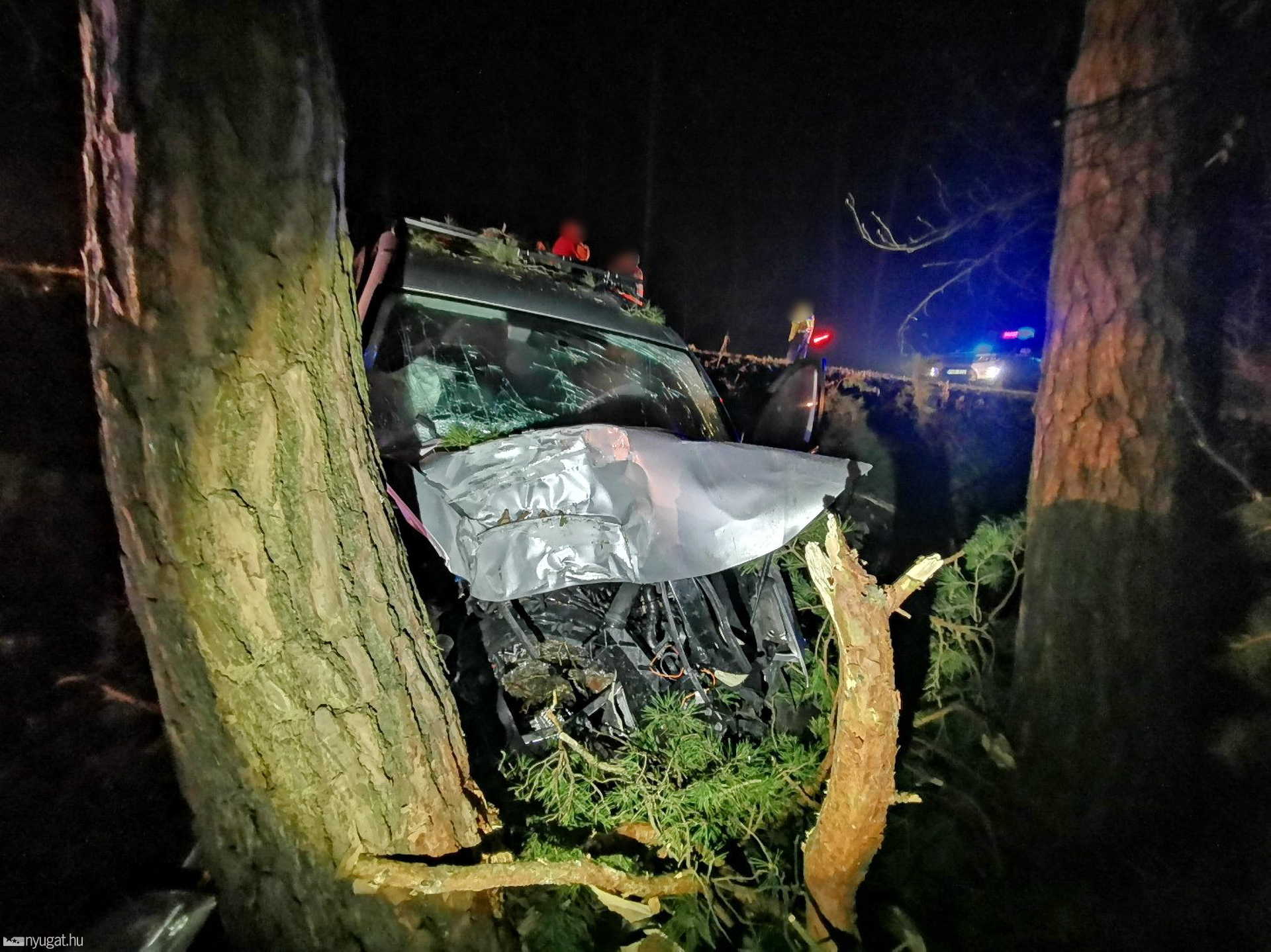 Fának csapódott egy VW Kőszeg és Horvátzsidány között