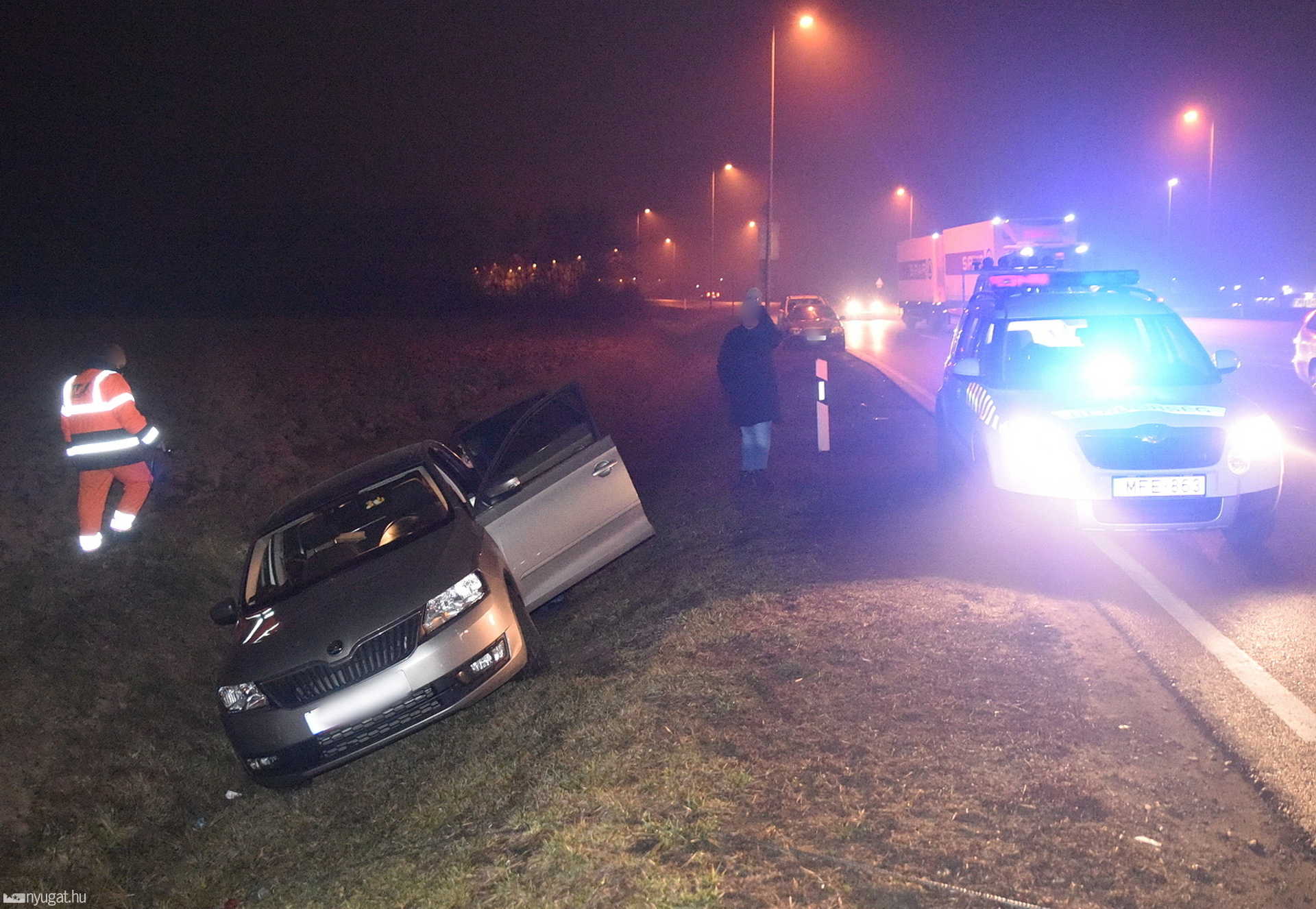 Árokba sodródott a Skoda, miután Hondával ütközött Szombathely határában