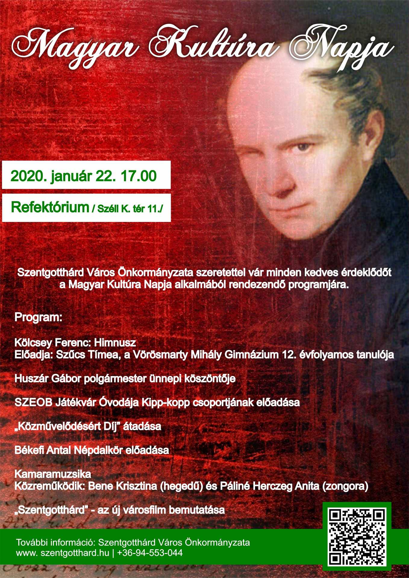A magyar kultúra napja 2020 - Szentgotthárd